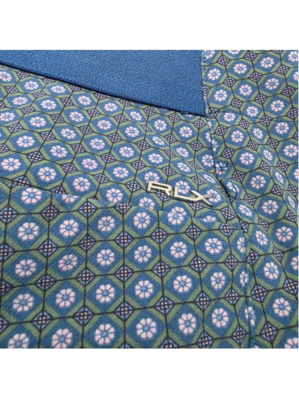 RLX Ralph Lauren Golf Pants Women's Size 4 Blue Diamond Print Stretch - Picture 9 of 13
